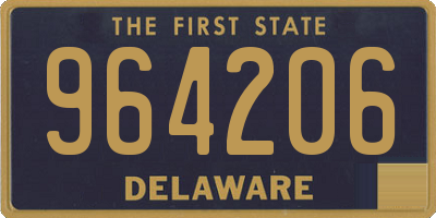 DE license plate 964206