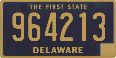 DE license plate 964213