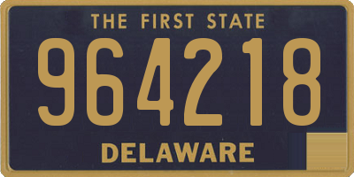 DE license plate 964218