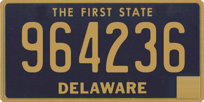 DE license plate 964236