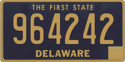 DE license plate 964242