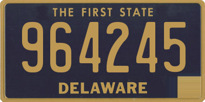 DE license plate 964245