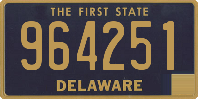 DE license plate 964251