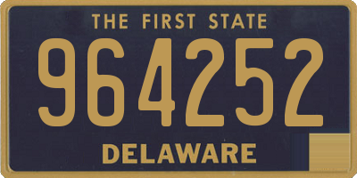 DE license plate 964252