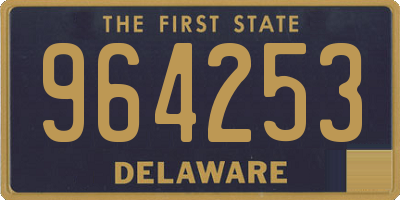 DE license plate 964253