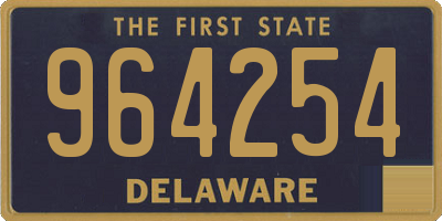 DE license plate 964254