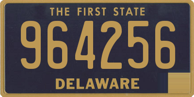 DE license plate 964256