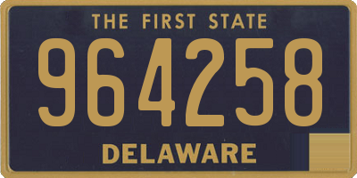 DE license plate 964258