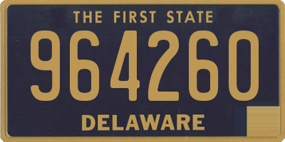 DE license plate 964260