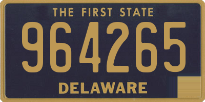 DE license plate 964265