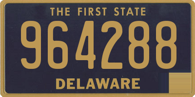 DE license plate 964288