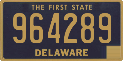 DE license plate 964289