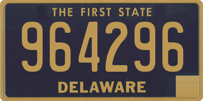 DE license plate 964296