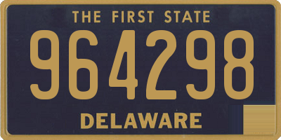 DE license plate 964298