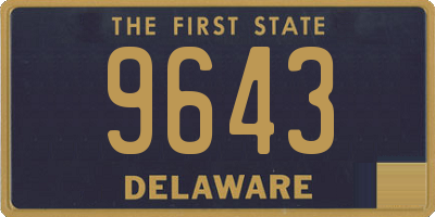 DE license plate 9643