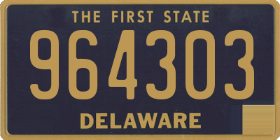 DE license plate 964303