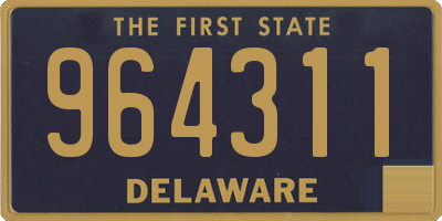 DE license plate 964311