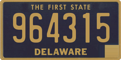 DE license plate 964315