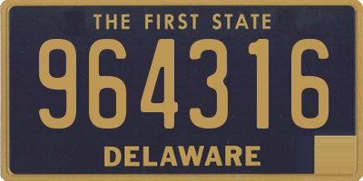 DE license plate 964316