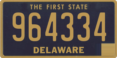 DE license plate 964334