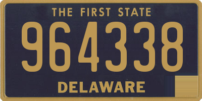 DE license plate 964338