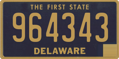 DE license plate 964343