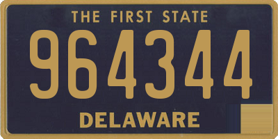 DE license plate 964344