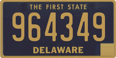 DE license plate 964349