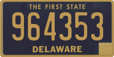 DE license plate 964353