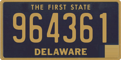 DE license plate 964361