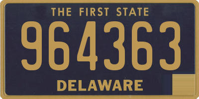 DE license plate 964363