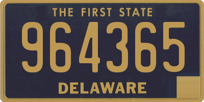 DE license plate 964365