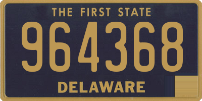 DE license plate 964368