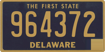 DE license plate 964372