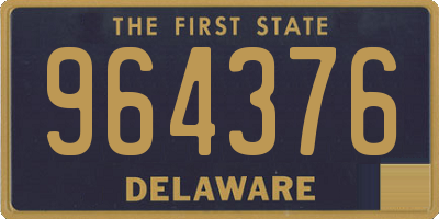 DE license plate 964376
