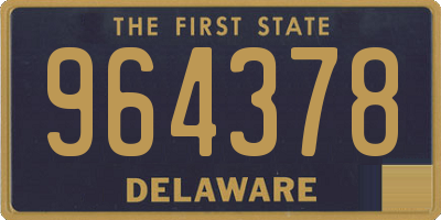 DE license plate 964378