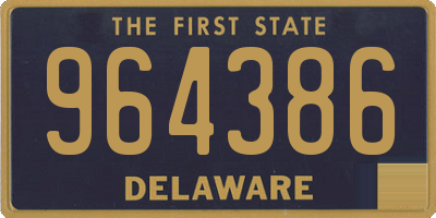 DE license plate 964386