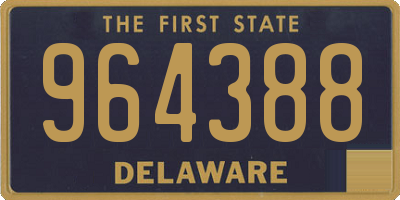 DE license plate 964388