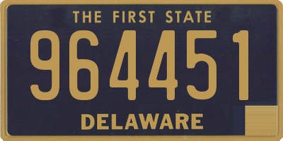DE license plate 964451
