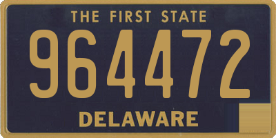 DE license plate 964472