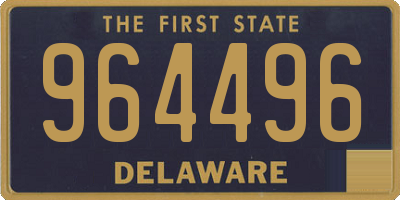 DE license plate 964496