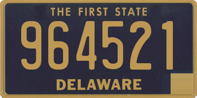 DE license plate 964521