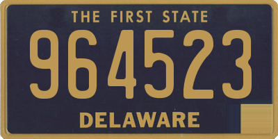 DE license plate 964523
