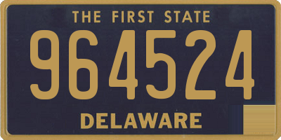 DE license plate 964524