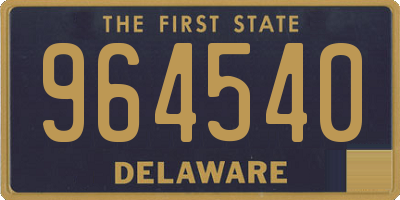 DE license plate 964540
