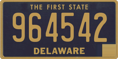 DE license plate 964542