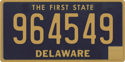 DE license plate 964549