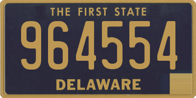 DE license plate 964554
