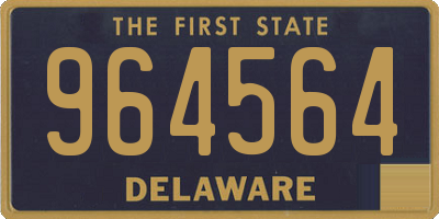 DE license plate 964564