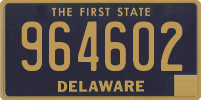 DE license plate 964602